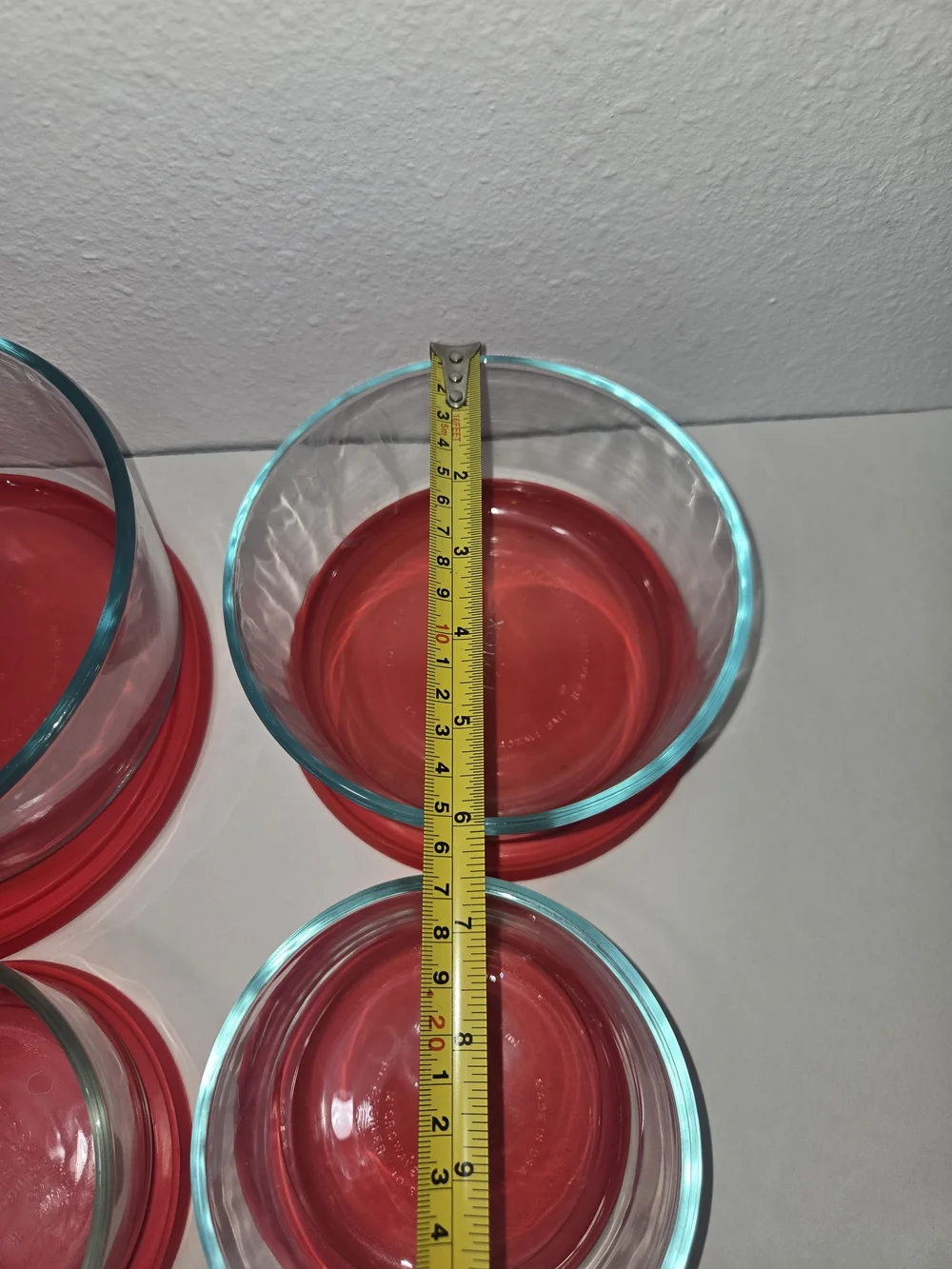 Pyrex Red Glass Food Storage Set - 5-Piece